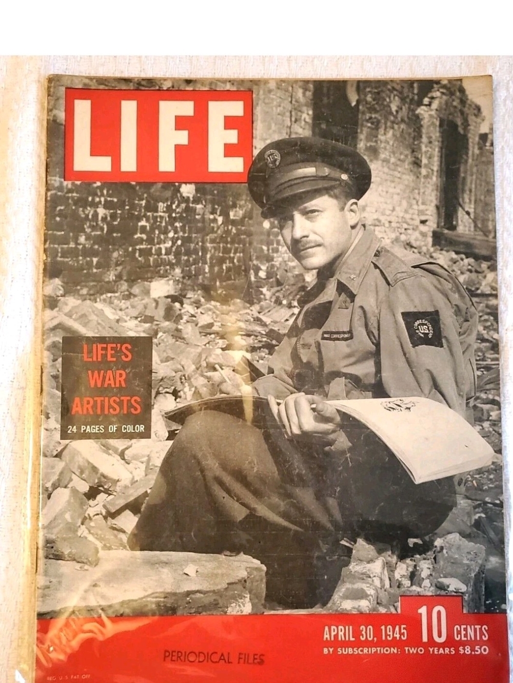 LIFE Magazine April 30 1945 War News Illustrated Issue Life's War Artists